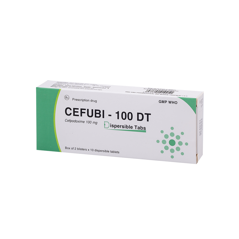 Cefubi -100DT H/20 Hộp 2 Vỉ x 10 Viên Bidiphar
