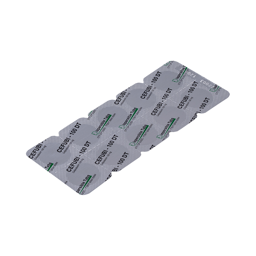 Cefubi -100DT H/20 Hộp 2 Vỉ x 10 Viên Bidiphar