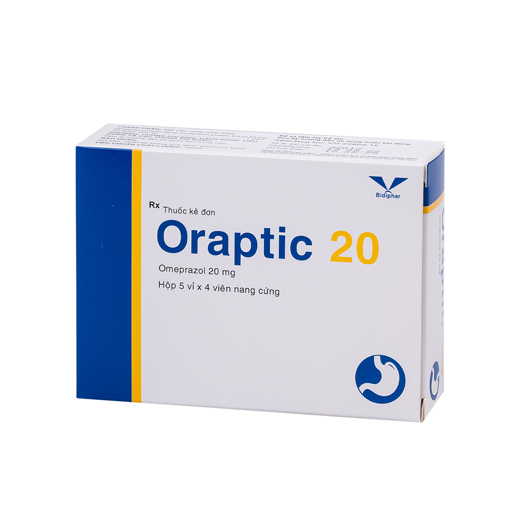 Oraptic 20 Hộp 5 Vỉ x 4 Viên BIDIPHAR