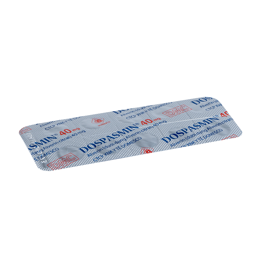 Dospasmin 40 mg Hộp 3 vỉ x 10 viên Domesco