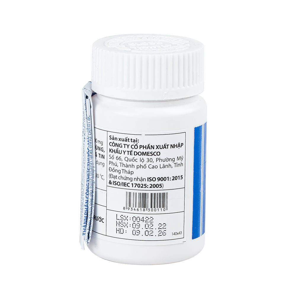 Allopurinol 300 mg Hộp 1 chai 100 viên Domesco