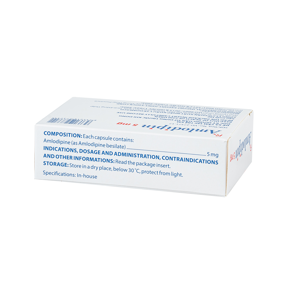 Amlodipin 5 mg Hộp 3 vỉ x 10 viên Domesco