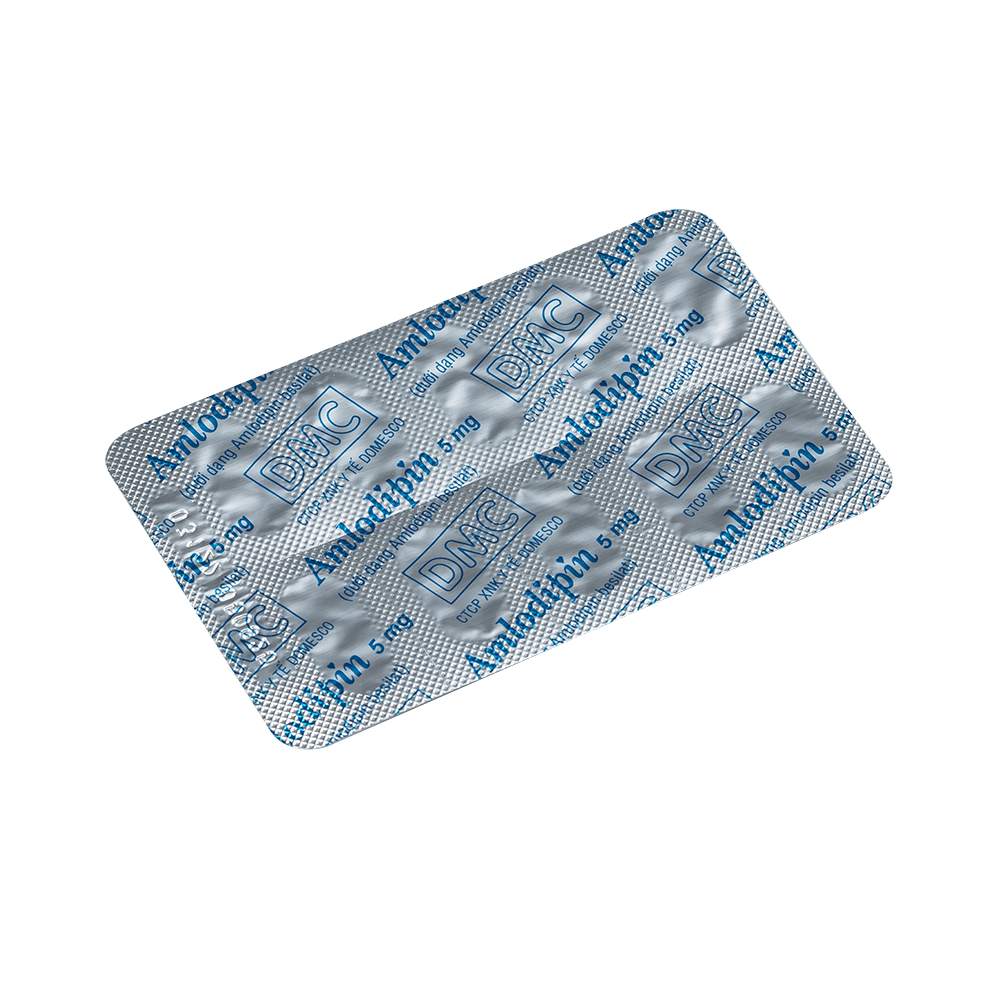 Amlodipin 5 mg Hộp 3 vỉ x 10 viên Domesco