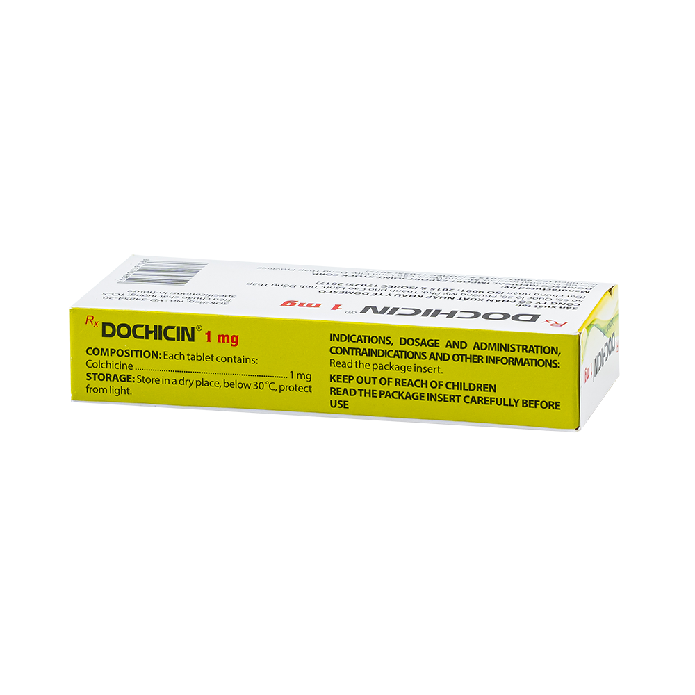 Dochicin 1 mg Hộp 2 vỉ x 10 viên Domesco