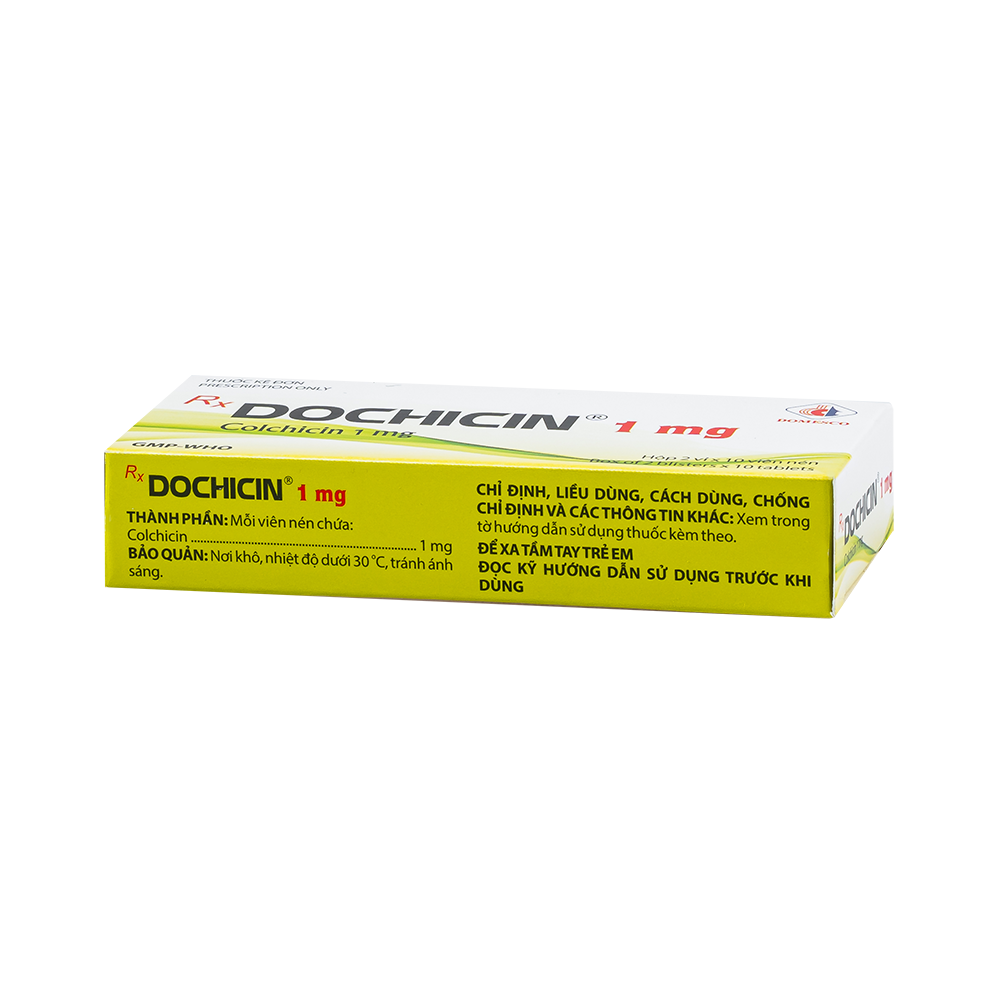 Dochicin 1 mg Hộp 2 vỉ x 10 viên Domesco