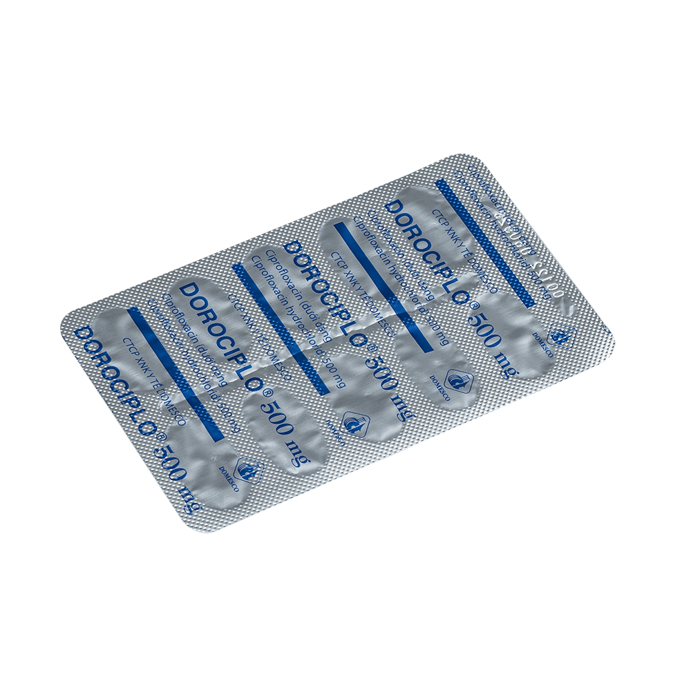 Dorociplo 500 mg Hộp 10 vỉ x 10 viên Domesco