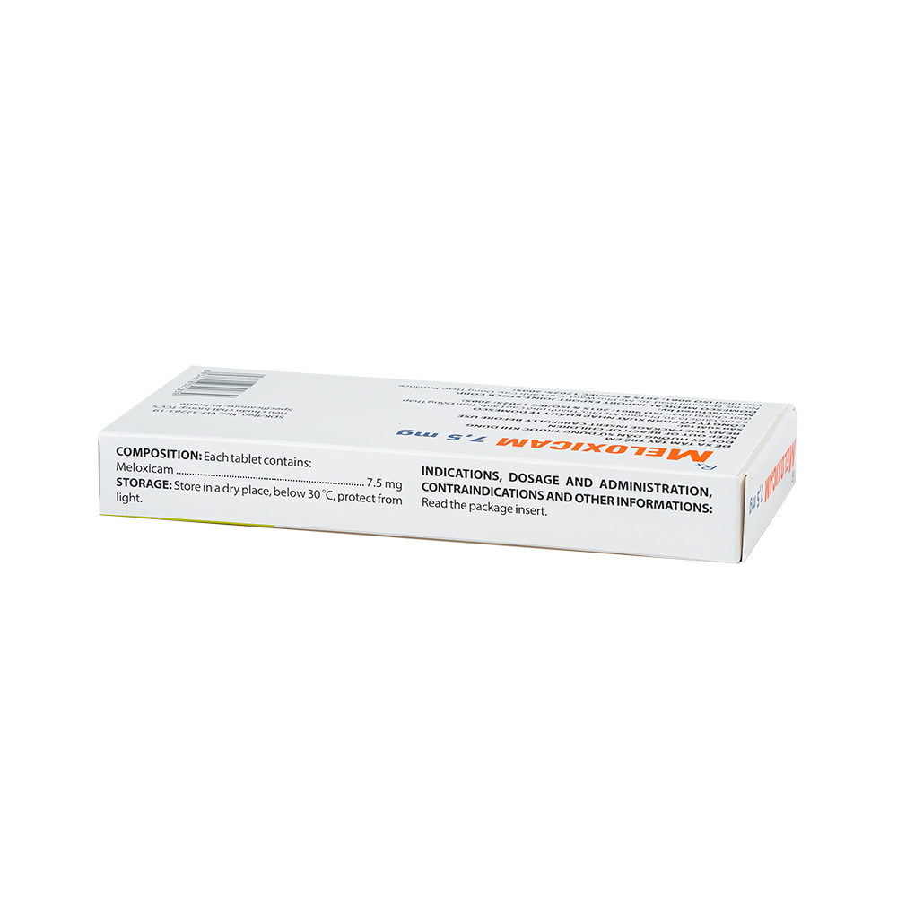 Meloxicam 7,5 mg Hộp 2 vỉ x 10 viên Domesco