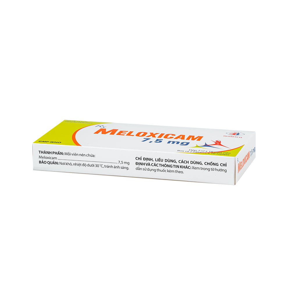 Meloxicam 7,5 mg Hộp 2 vỉ x 10 viên Domesco