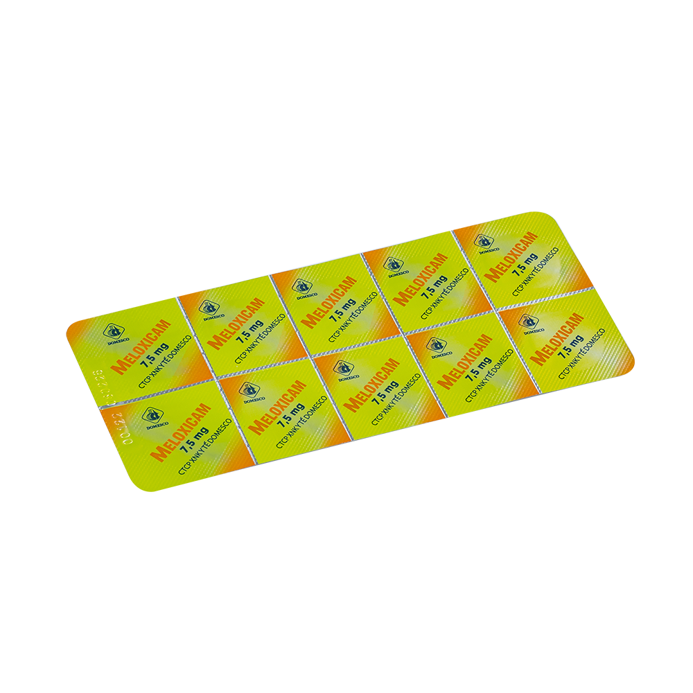 Meloxicam 7,5 mg Hộp 2 vỉ x 10 viên Domesco