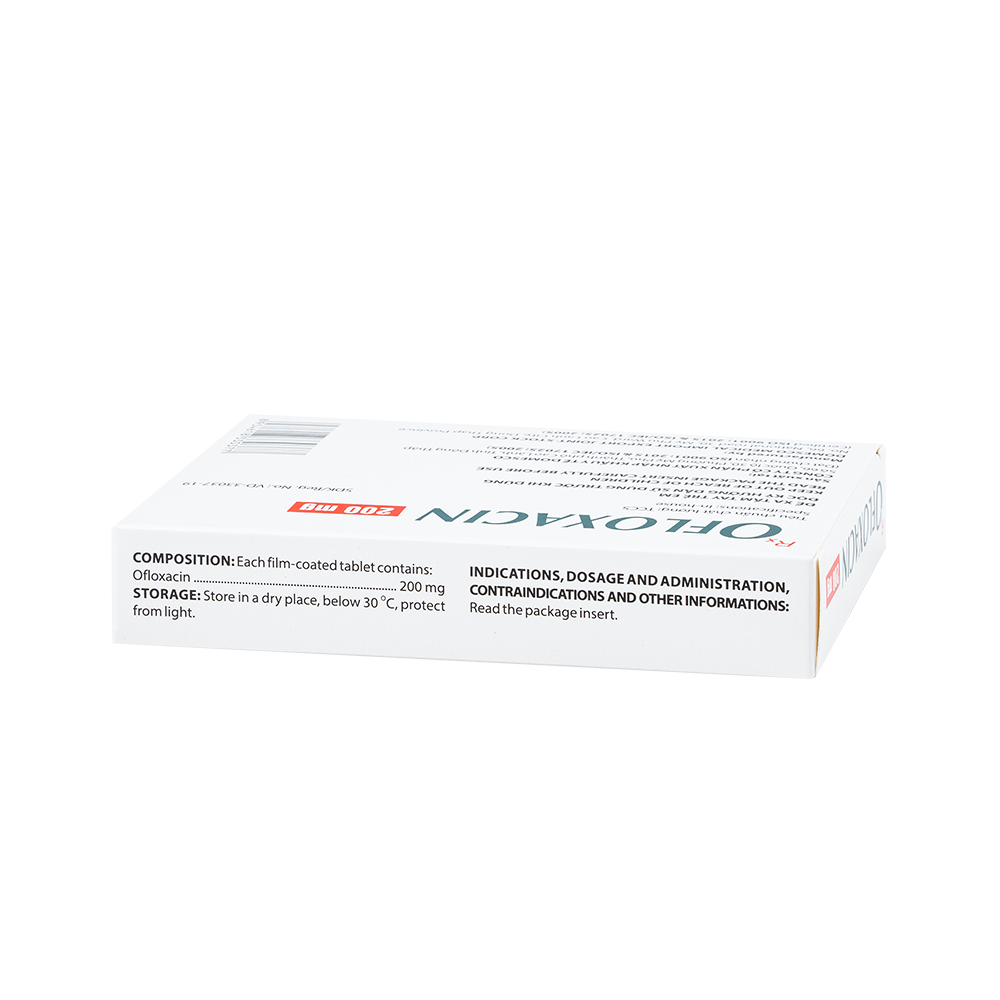 Ofloxacin 200 mg Hộp 2 vỉ x 10 viên Domesco