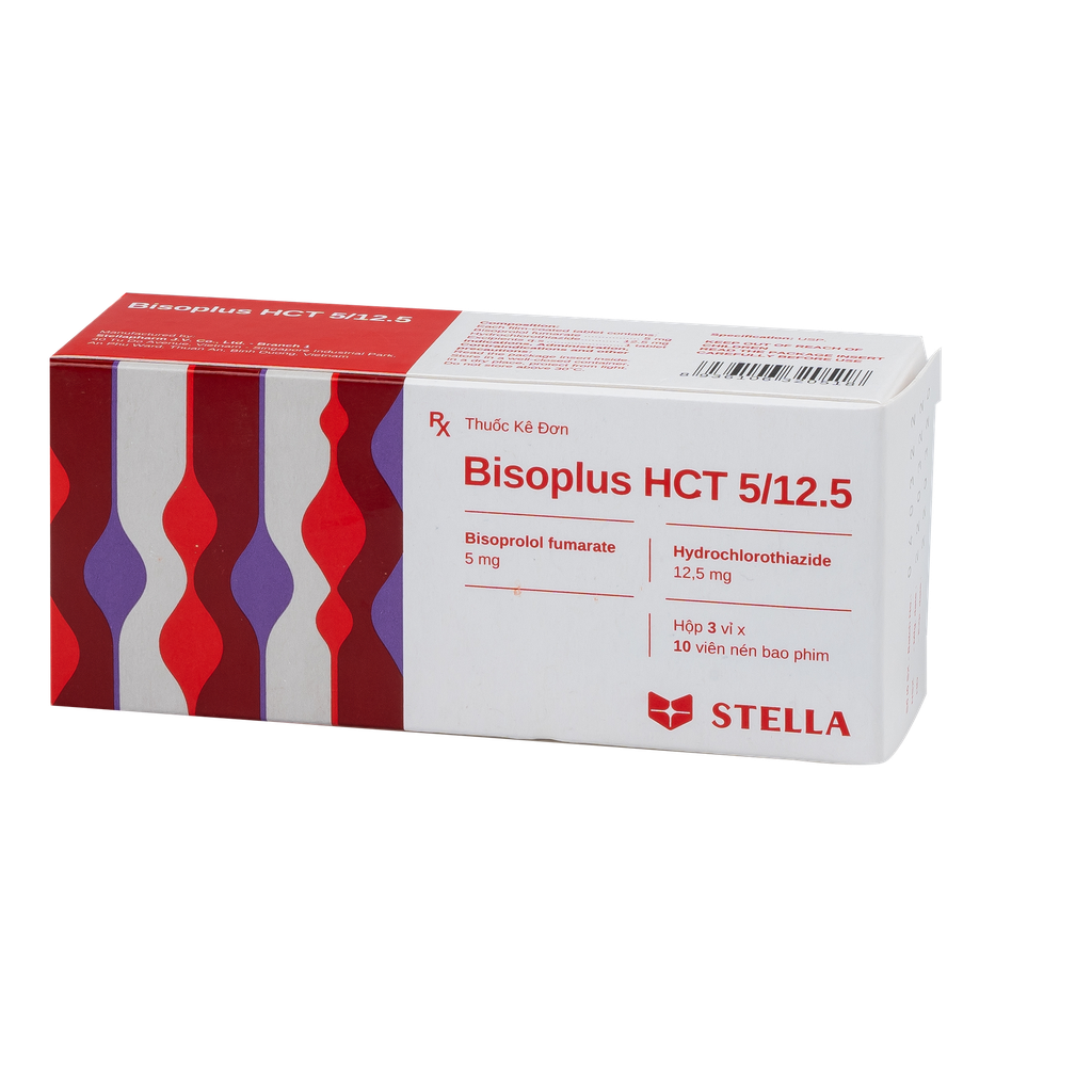 Bisoplus Stella 5mg/12,5 mg Hộp/30viên Stella