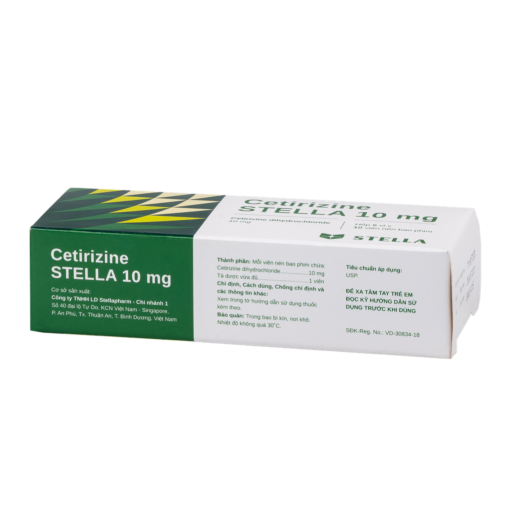 Cetirizin Stella 10mg Hộp/50viên Stella
