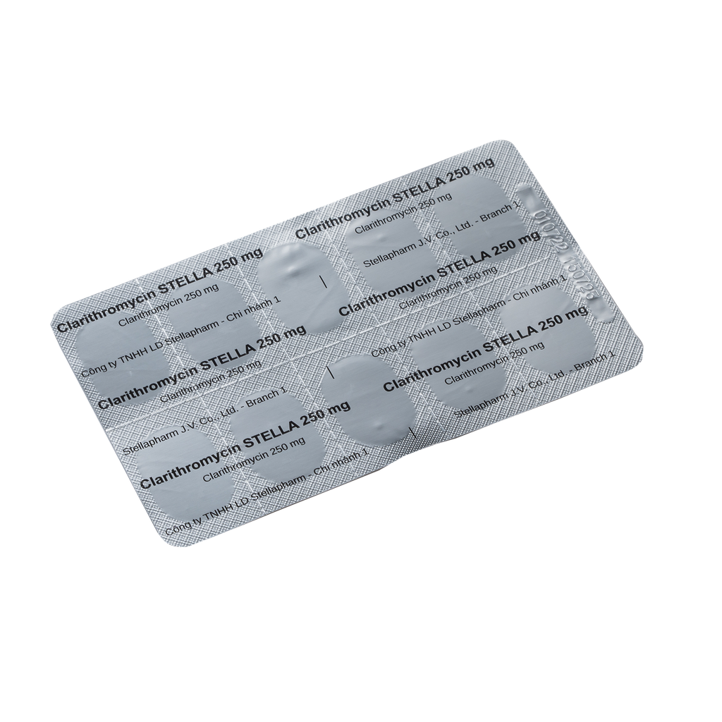 Clarithromycin Stella 250mg Hộp/20viên Stella