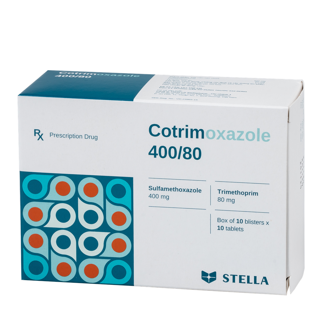 Cotrimoxazole 400/80 Hộp/100viên Stella
