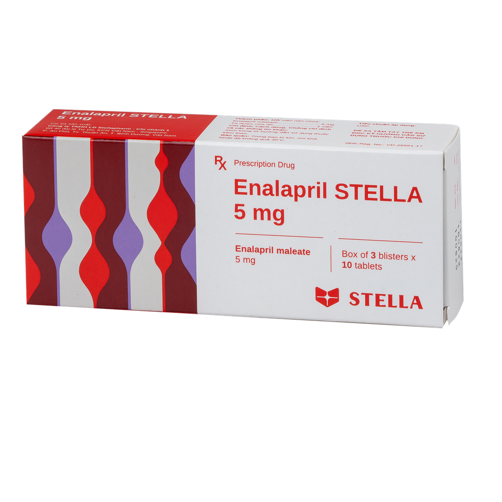 Enalapril Stella 5mg Hộp/30 viên Stella