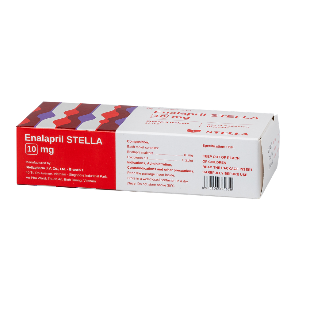 Enalapril Stella 10mg Hộp/30viên Stella