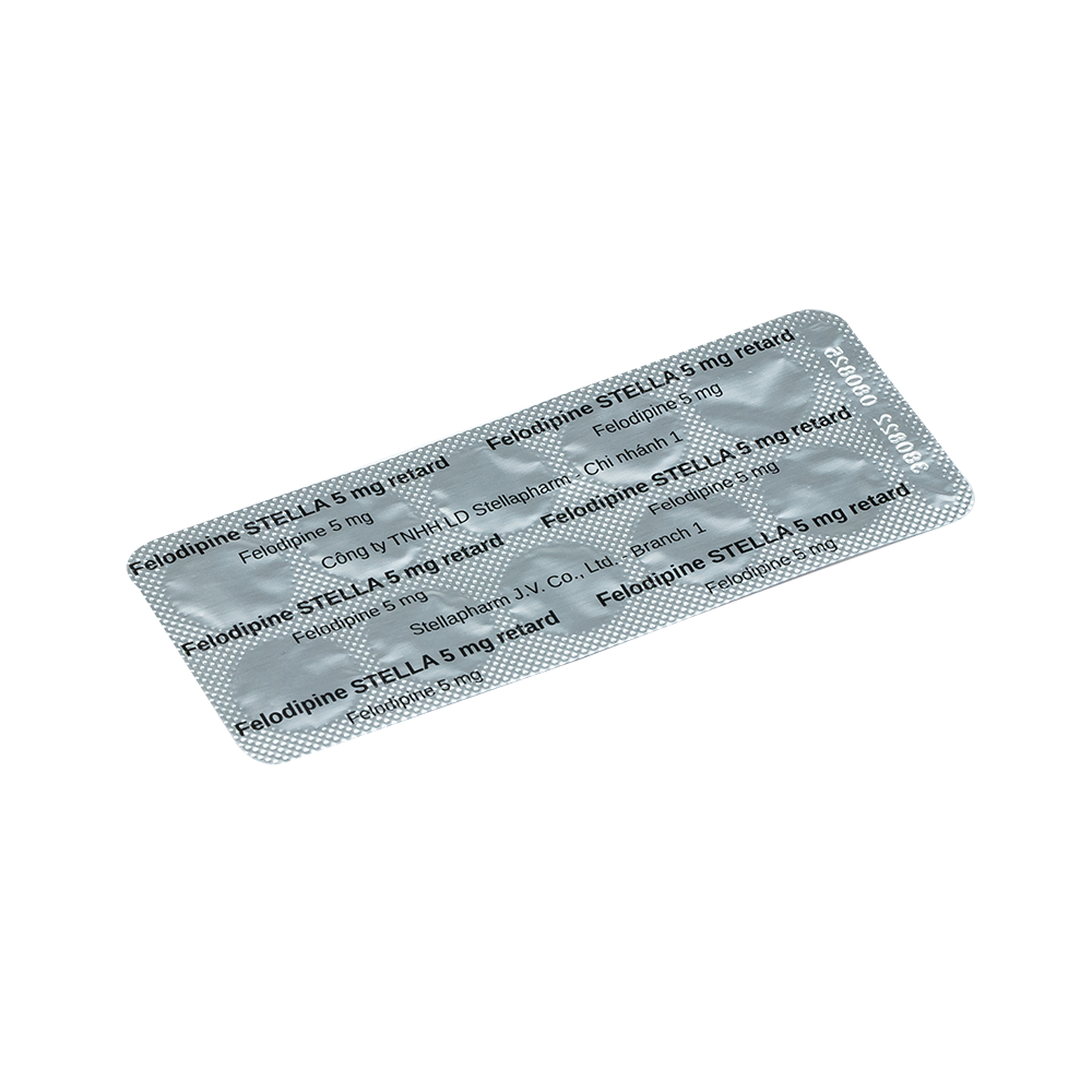 Felodipin Stella 5mg retard Hộp/100viên Stella