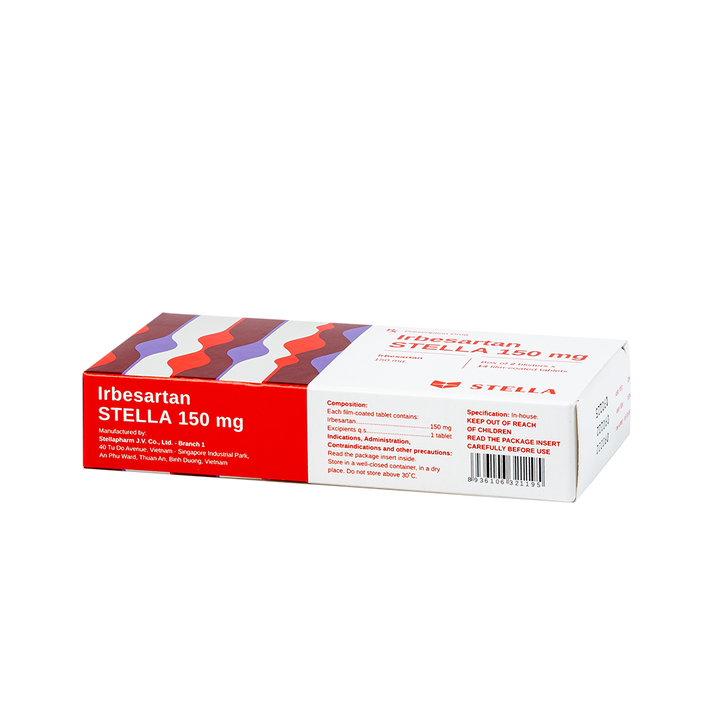 Irbesartan Stella 150mg Hộp/28viên Stella