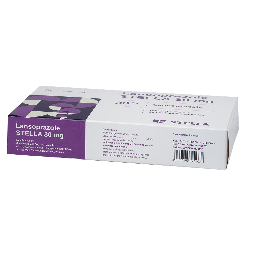 Lansoprazol Stella 30mg Hộp/ 30viên Stella