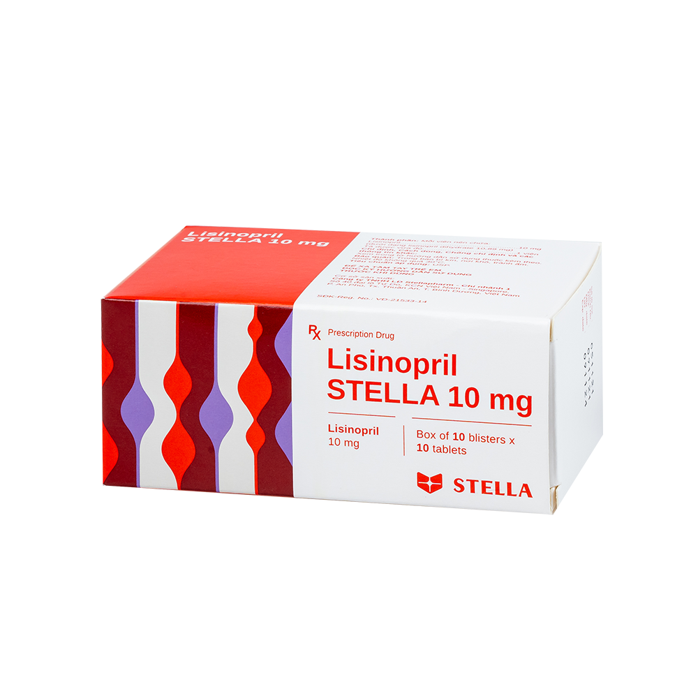 Lisinopril Stella 10mg Hộp/100viên Stella