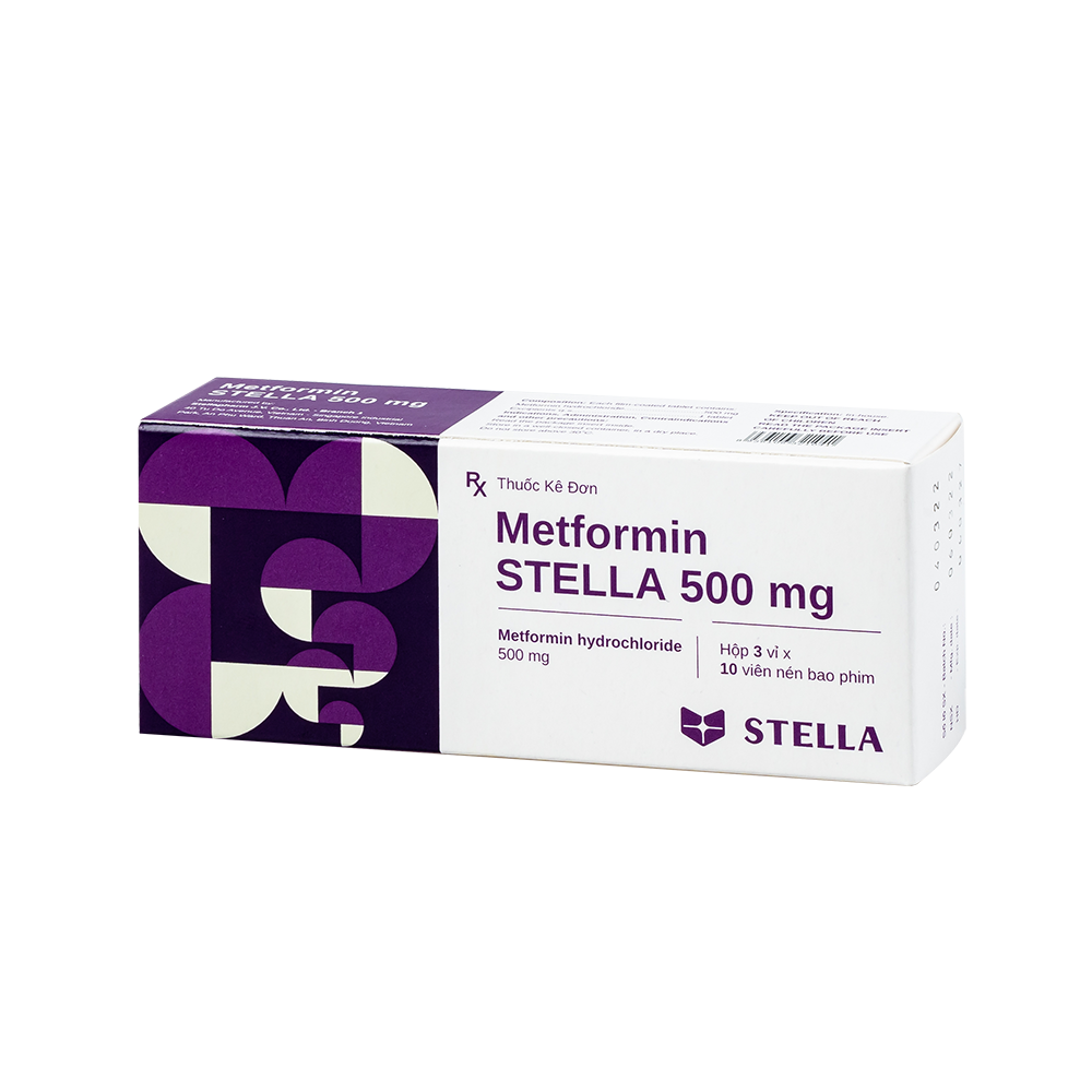 Metformin Stella 500mg Hộp/30viên Stella