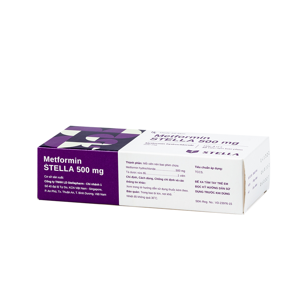Metformin Stella 500mg Hộp/30viên Stella