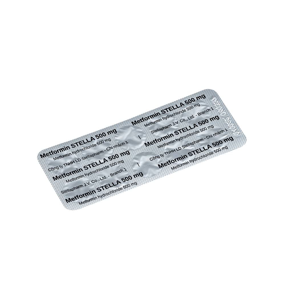 Metformin Stella 500mg Hộp/30viên Stella