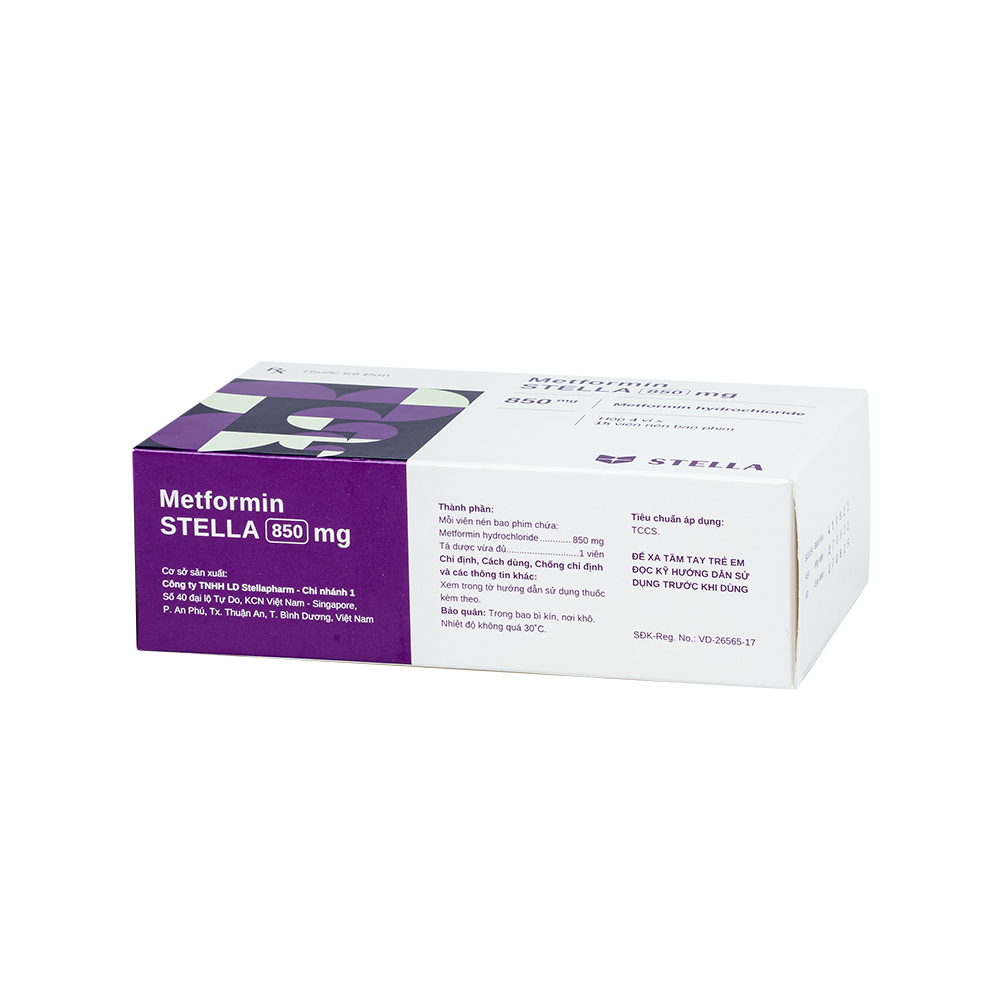 Metformin Stella 850mg Hộp/60viên Stella