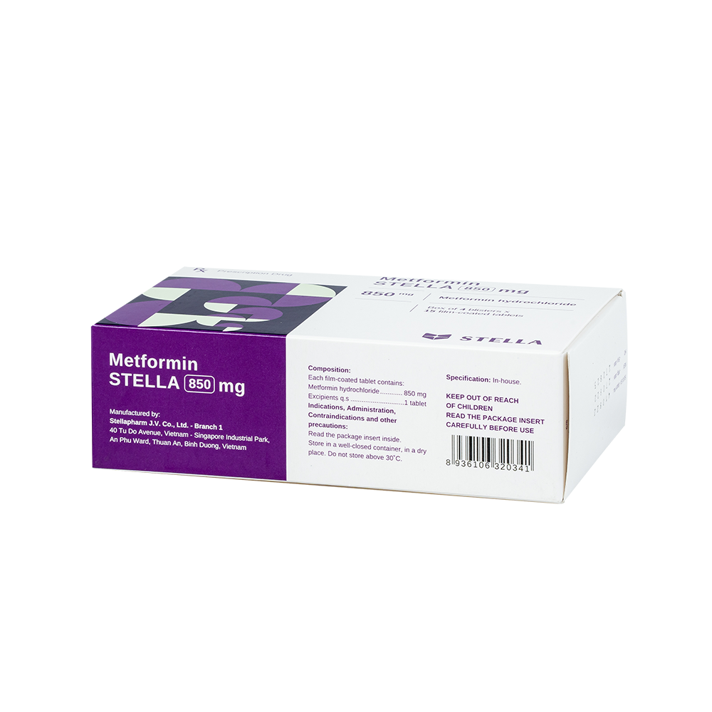 Metformin Stella 850mg Hộp/60viên Stella