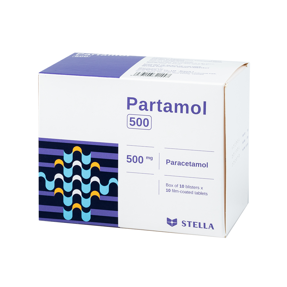 Partamol 500 (vỉ) Hộp/100viên Stella