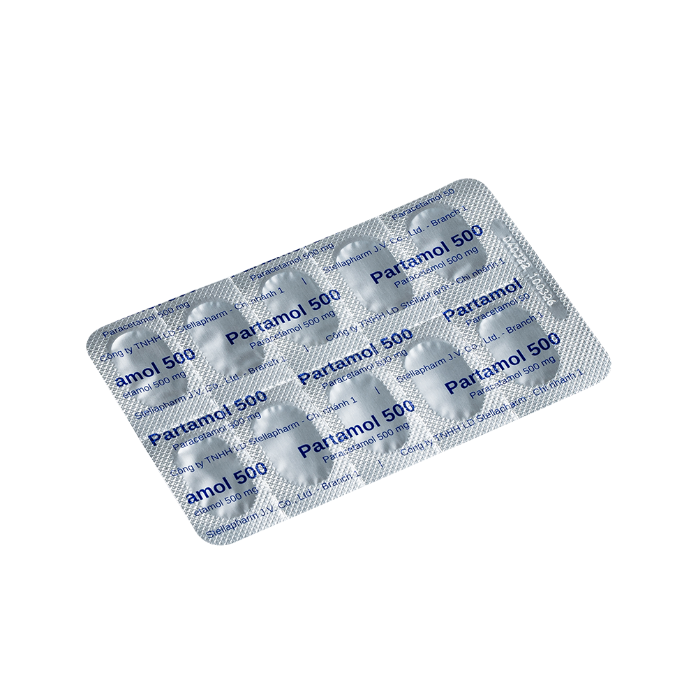 Partamol 500 (vỉ) Hộp/100viên Stella