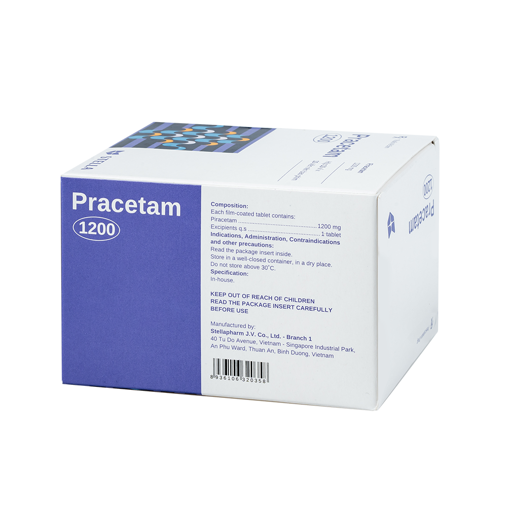 Pracetam 1200 Hộp/100viên Stella