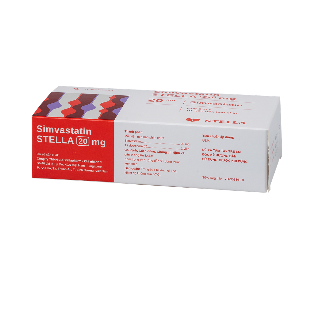 Simvastatin Stella 20mg Hộp/30viên Stella