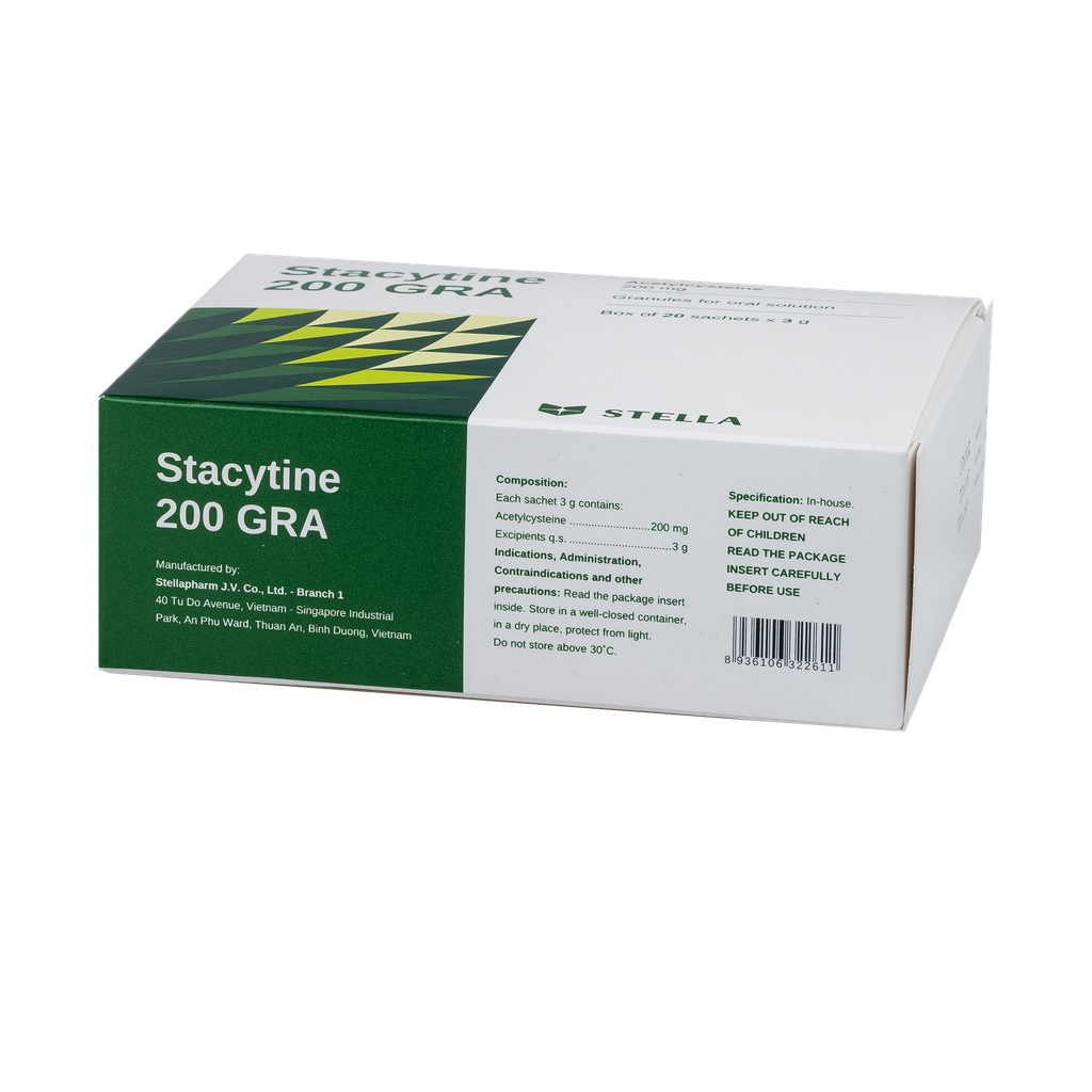 Stacytine 200 GRA Hộp/20gói Stella