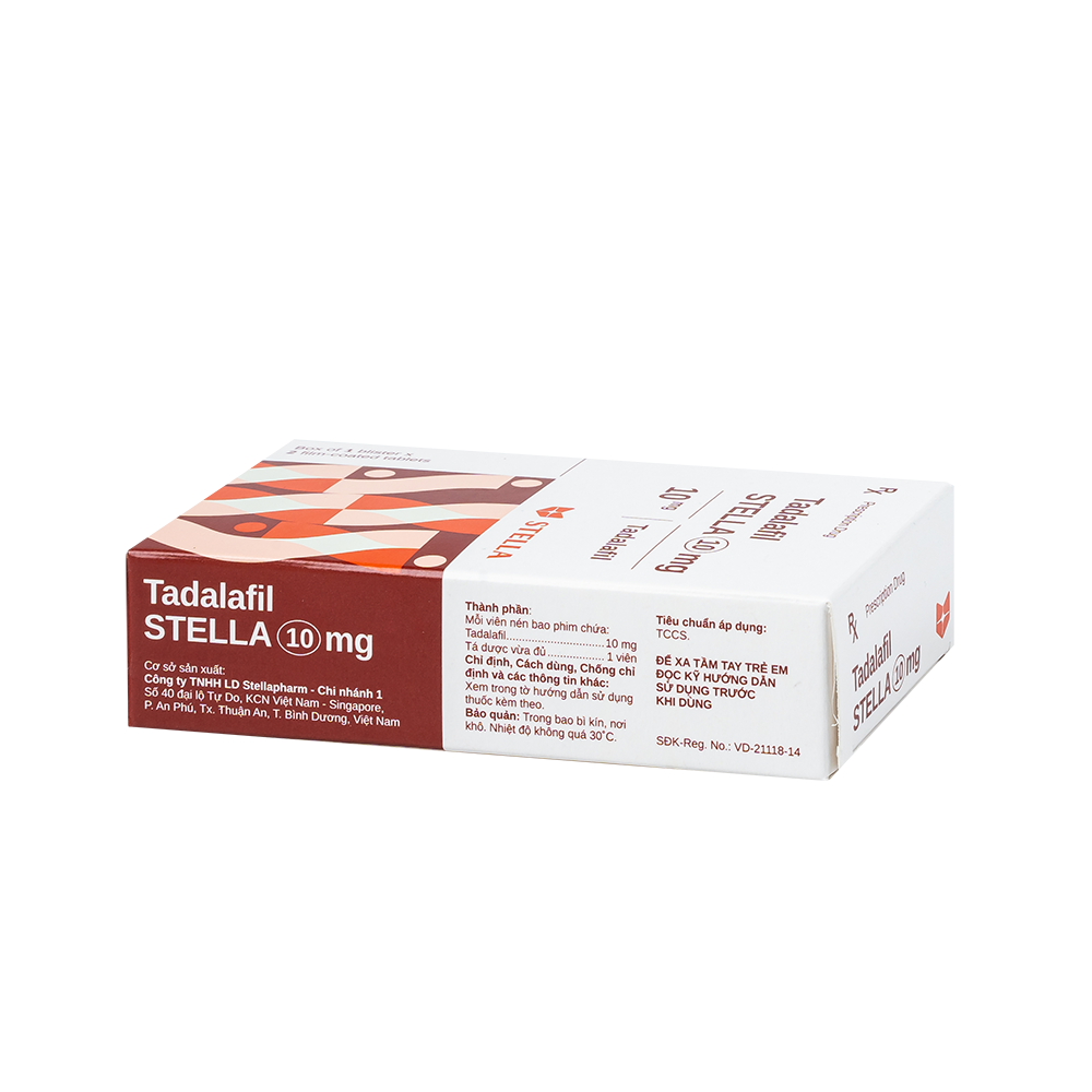 Tadalafil Stella 10mg Hộp/02viên Stella