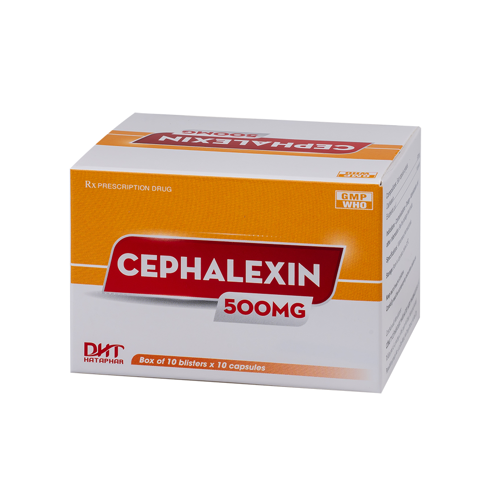 Cephalexin 0.5g nhộng H/10vỉ x10viên Hataphar