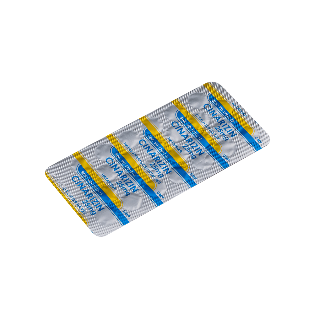 Cinarizin 25mg H/50vỉ x25viên Hataphar