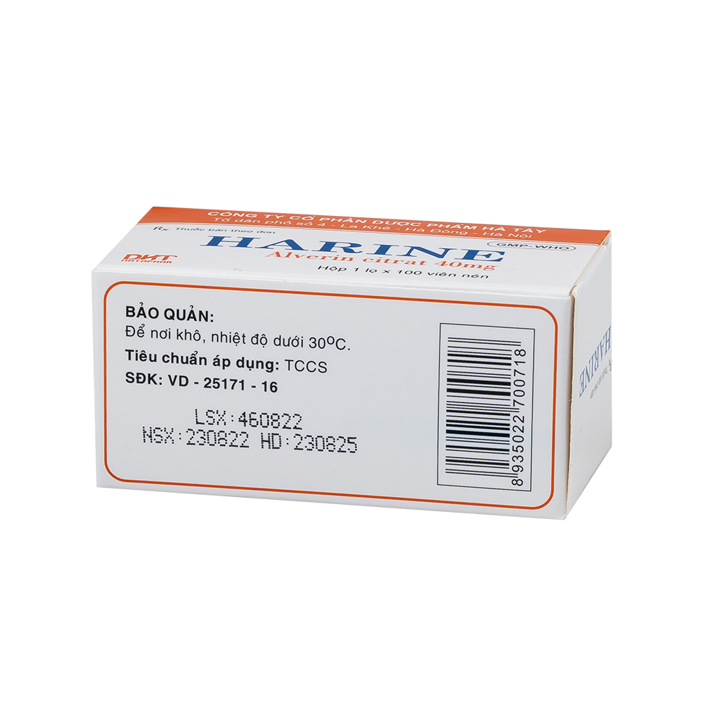 Harine 40mg lọ 100v Hataphar