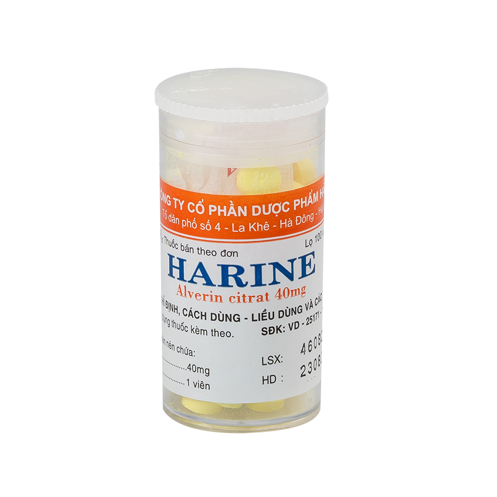 Harine 40mg lọ 100v Hataphar