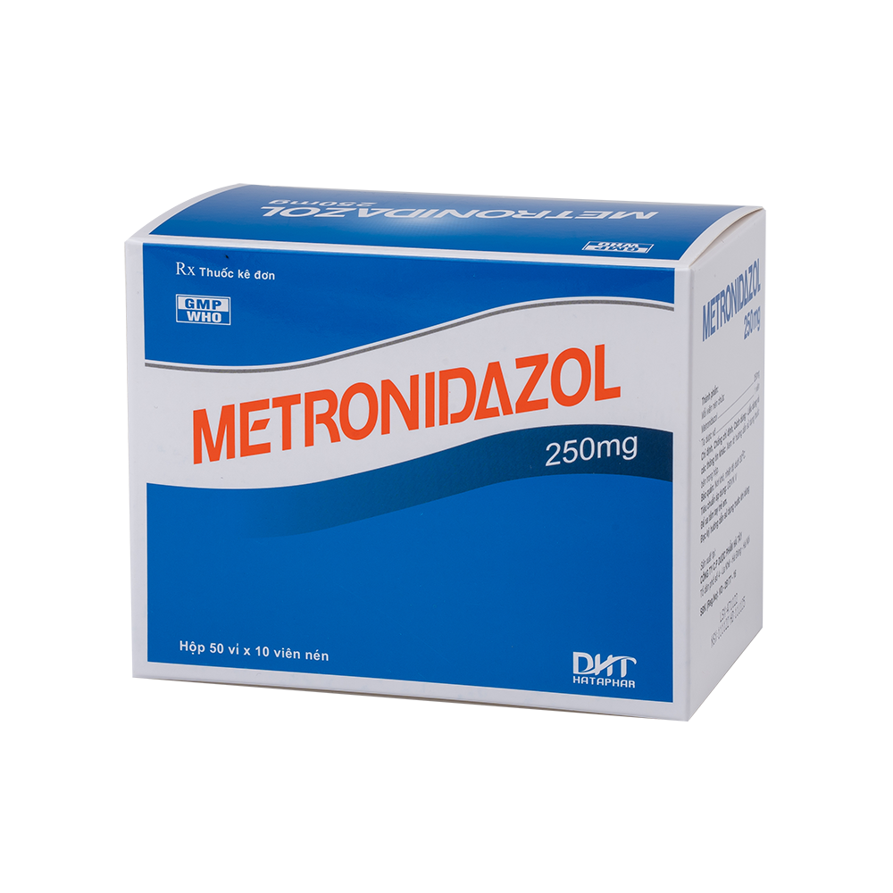 Metronidazol 250mg H/50 vỉ x 10 viên Hataphar