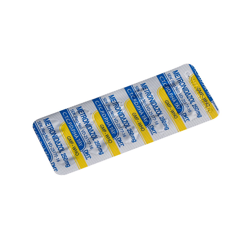 Metronidazol 250mg H/50 vỉ x 10 viên Hataphar
