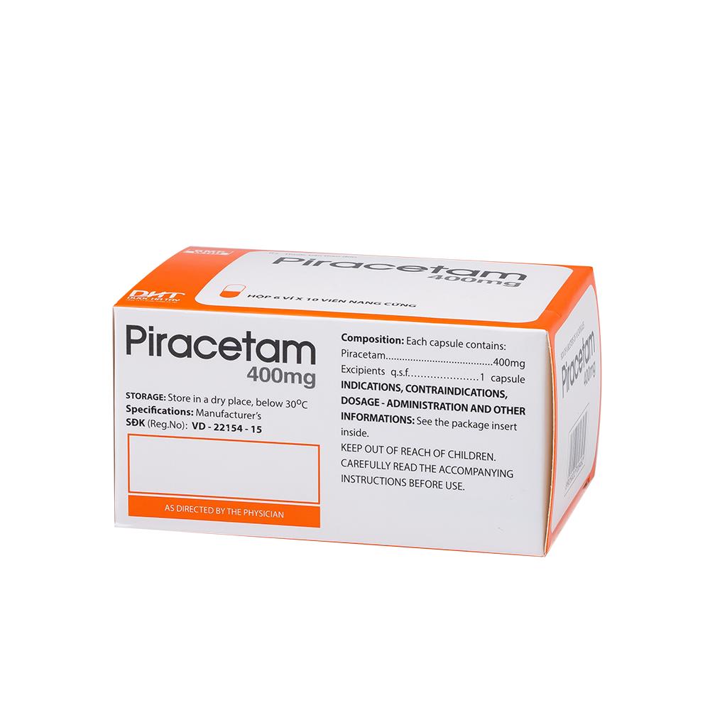 Piracetam Hộp 6 vỉ x 10 viên nang Hataphar