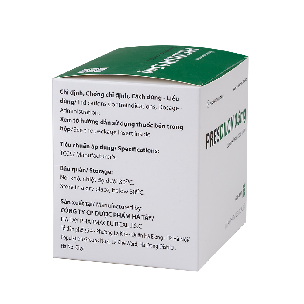 Presdilon 0,5mg H/50vỉ x20viên Hataphar