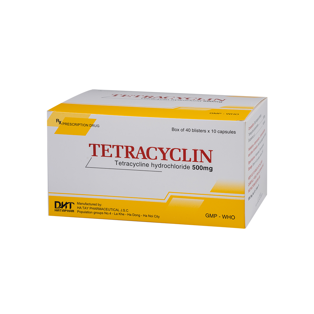 Tetracyclin 500mg H/40vỉ  x10nang Hataphar