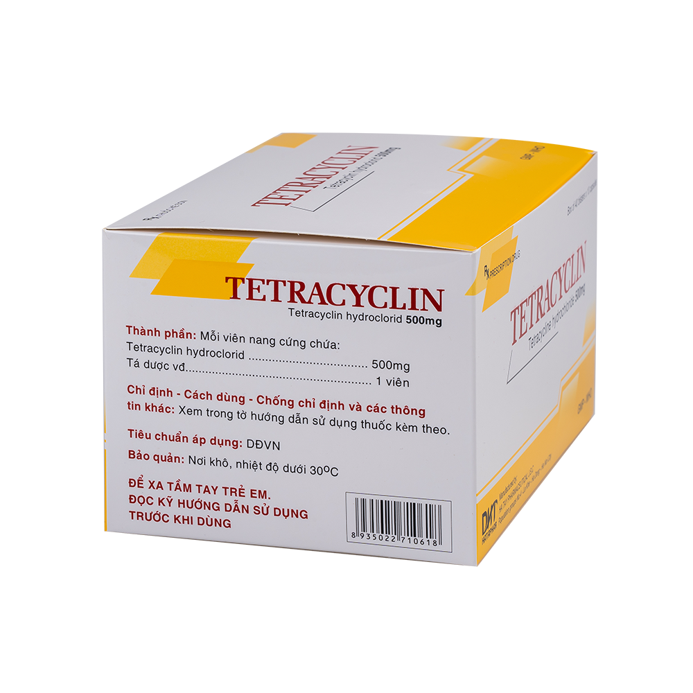 Tetracyclin 500mg H/40vỉ  x10nang Hataphar