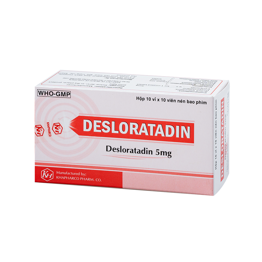 DESLORATADIN Hộp 100 viên Khapharco