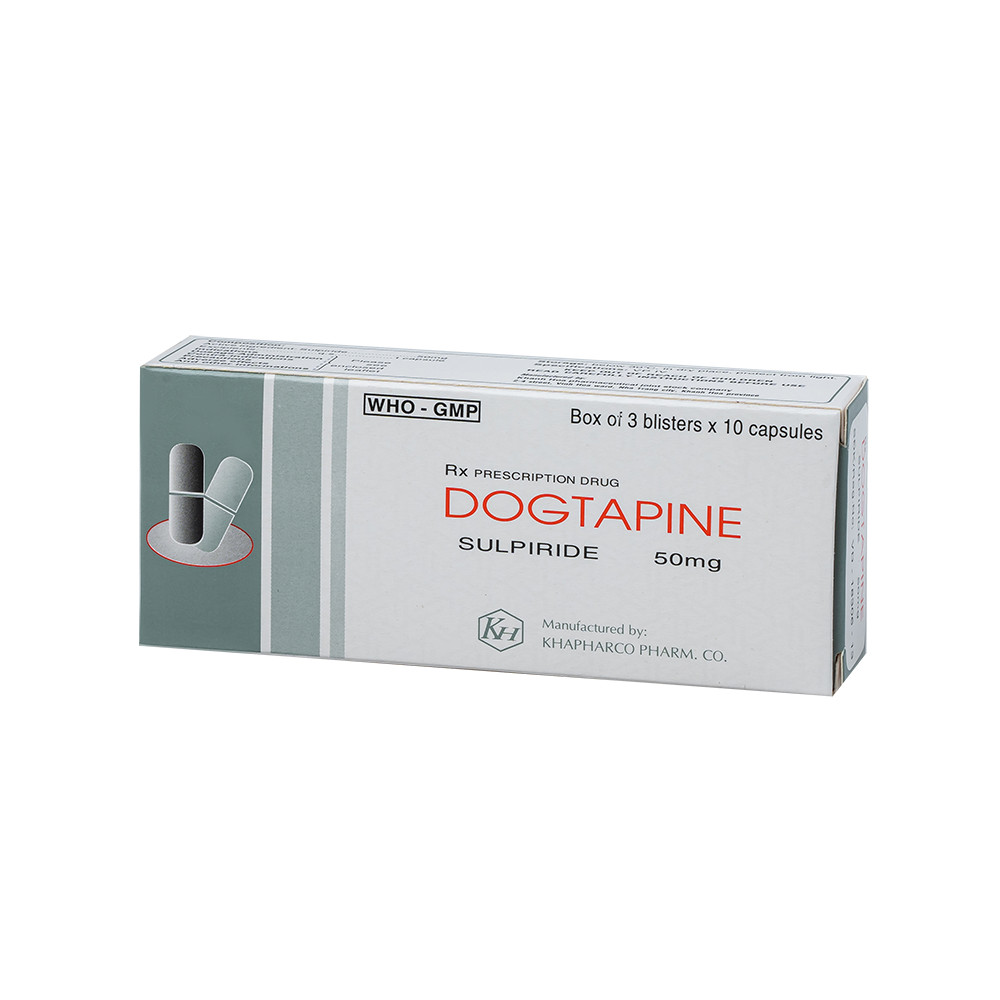 DOGTAPINE 50mg VNang Hộp 30 viên Khapharco
