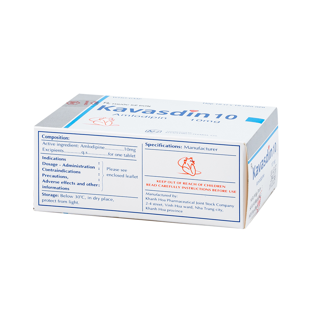 KAVASDIN 10mg Hộp 100 viên Khapharco