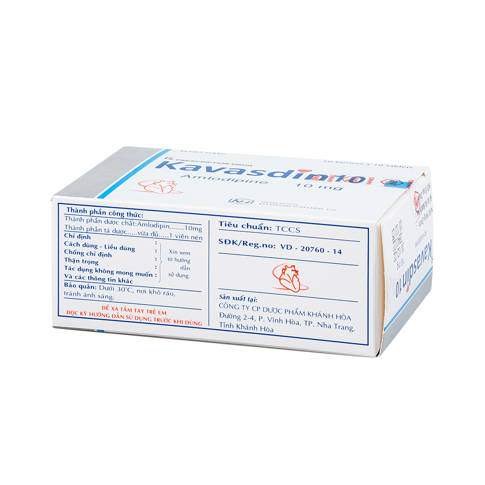 KAVASDIN 10mg Hộp 100 viên Khapharco