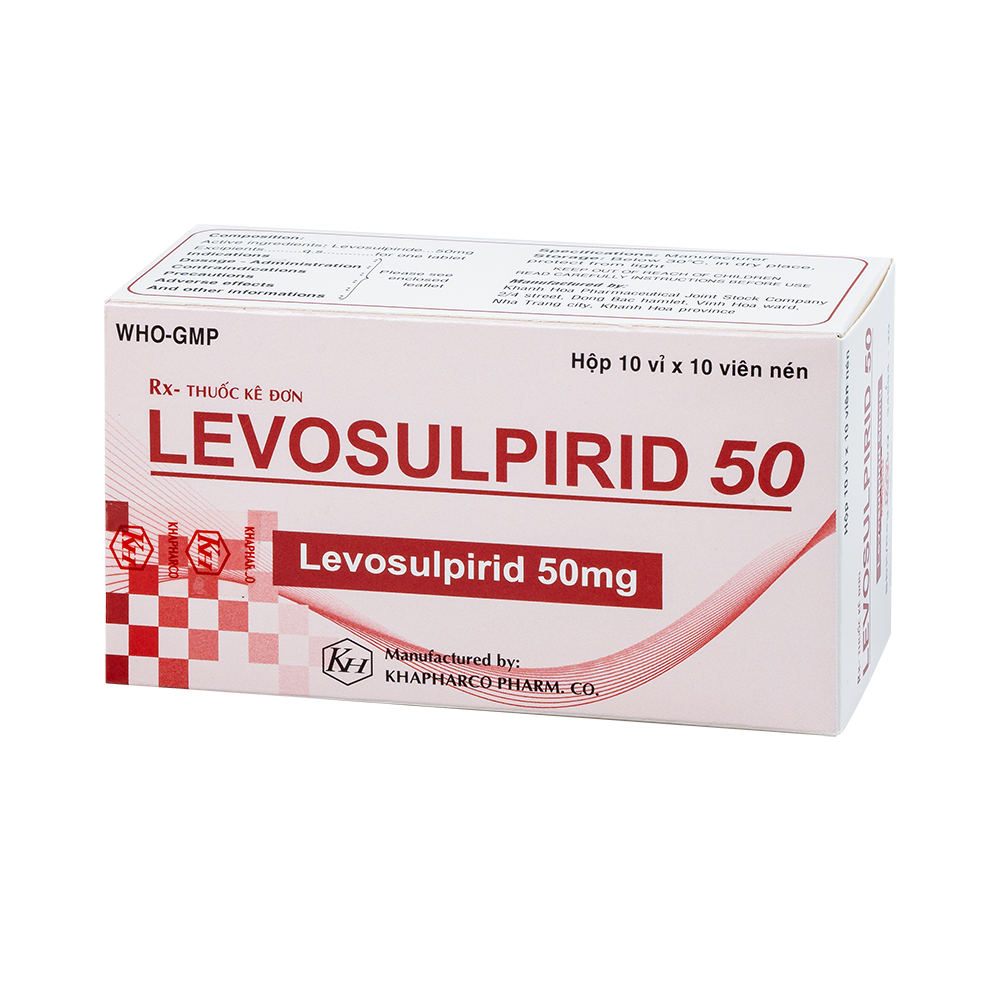 LEVOSULPIRID 50 Hộp 100 viên Khapharco
